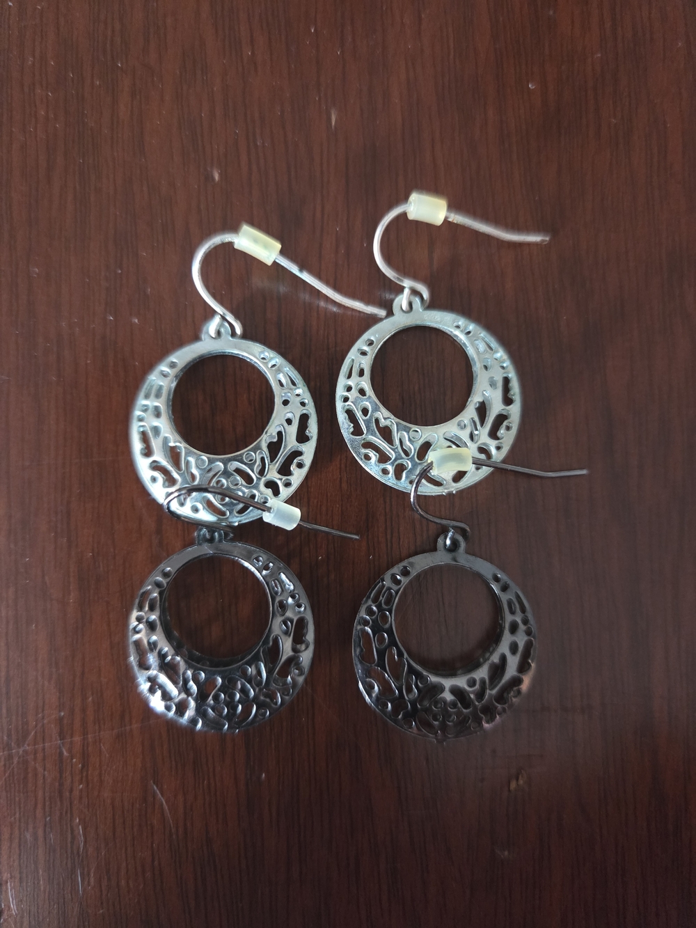 Silver-Tone Filigree Hoop Earring Set